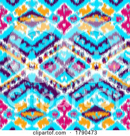 Abstract Ethnic Pattern Design with IKAT Style by KJ Pargeter
