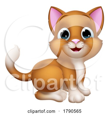 Cat Cartoon Pet Kitten Cute Animal Character by AtStockIllustration