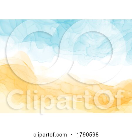 Beach Themed Alcohol Ink Background by KJ Pargeter