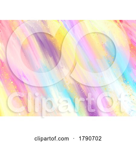 Abstract Oil Painted Brush Strokes Background with Gold Glitter Elements by KJ Pargeter