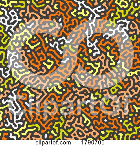 Abstract Turing Pattern Design in Orange and Yellow Colours 1803 by KJ Pargeter