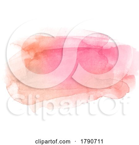 Hand Painted Watercolour Streak in Shades of Pink by KJ Pargeter