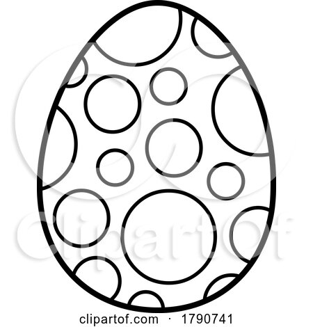 Cartoon Black and White Easter Egg by Hit Toon
