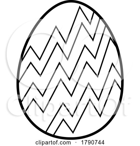 Cartoon Black and White Easter Egg by Hit Toon
