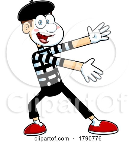 Cartoon Presenting Mime by Hit Toon
