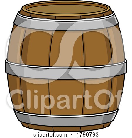 Cartoon Wood Beer Barrel by Hit Toon