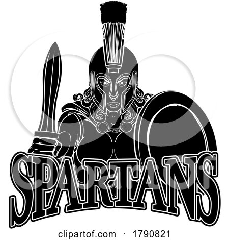 Spartan Trojan Female Warrior Gladiator Woman by AtStockIllustration