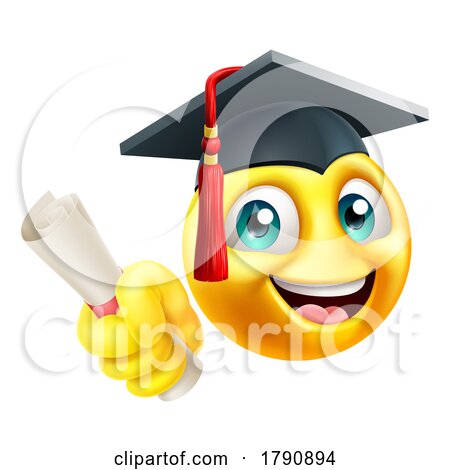 Education School College Graduate Emoji Emoticon by AtStockIllustration
