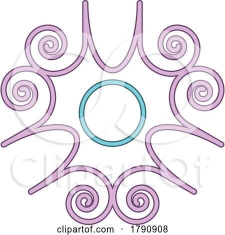 Spiral Design in Purple and Blue by Lal Perera