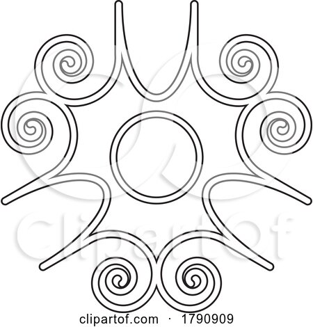 Spiral Design in Black and White by Lal Perera