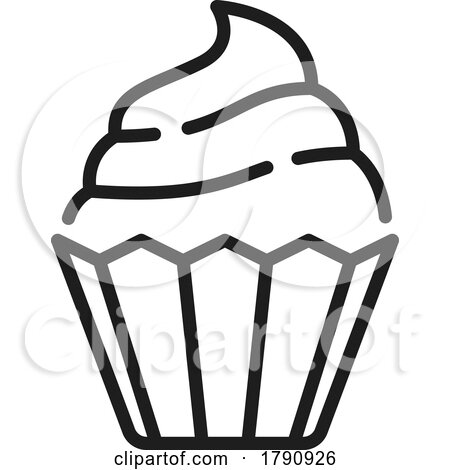 Black and White Cupcake by Vector Tradition SM