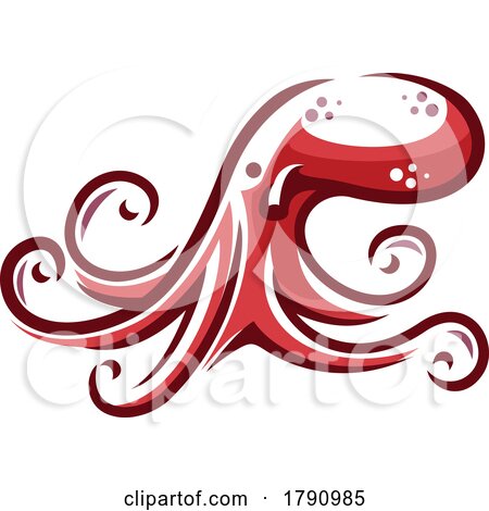 Red Octopus by Vector Tradition SM