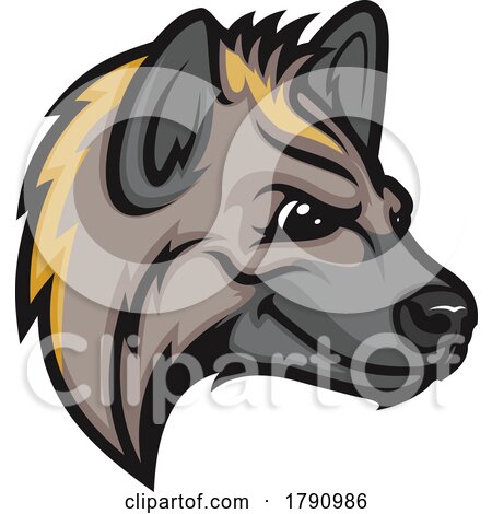 Hyena Mascot in Profile by Vector Tradition SM