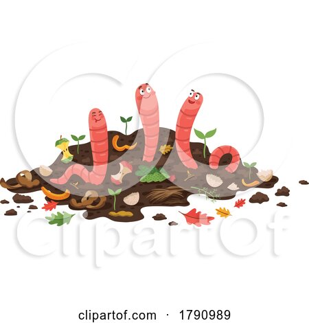 Happy Compost Worms by Vector Tradition SM