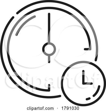 Black and White Timer Icon by Vector Tradition SM