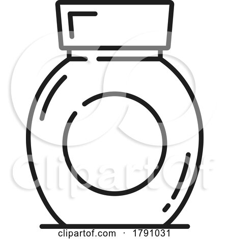 Black and White Product Bottle Icon by Vector Tradition SM