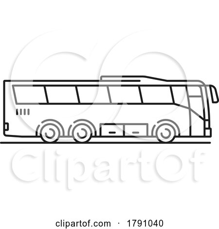 Black and White Bus Icon by Vector Tradition SM