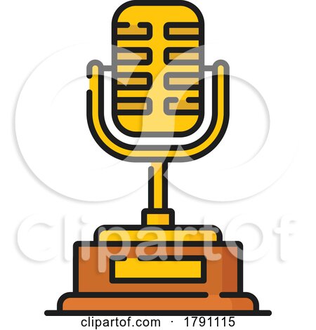 Microphone Trophy Icon by Vector Tradition SM