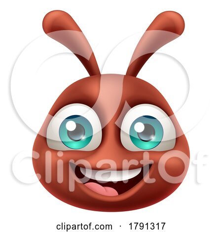 Ant Insect Bug Cute Emoticon Face Cartoon Mascot by AtStockIllustration