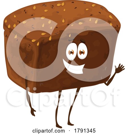 Rye Bread Mascot by Vector Tradition SM