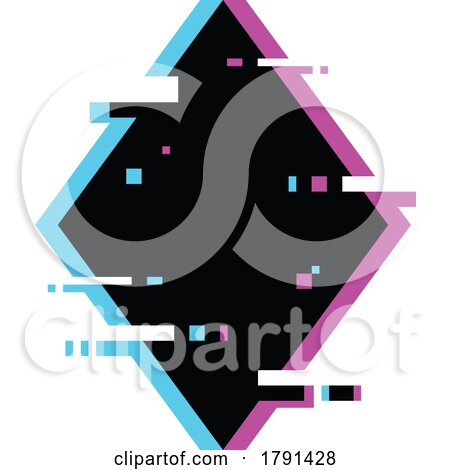 Pixelated Casino Diamond Playing Card Suit Icon by Vector Tradition SM