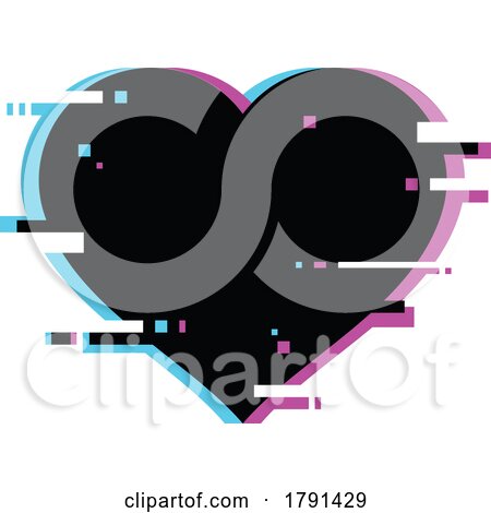 Pixelated Casino Heart Playing Card Suit Icon by Vector Tradition SM