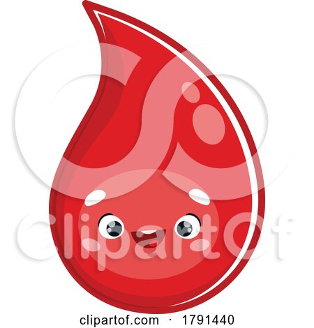 Blood Drop Mascot by Vector Tradition SM