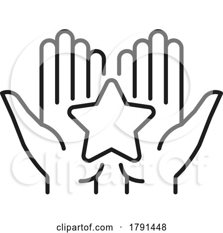 Hand Holding a Star Icon by Vector Tradition SM