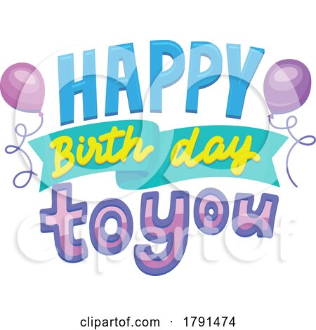 Happy Birthday to You Greeting by Vector Tradition SM