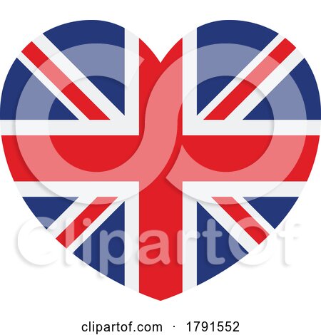 British UK Union Jack Flag Heart Concept by AtStockIllustration