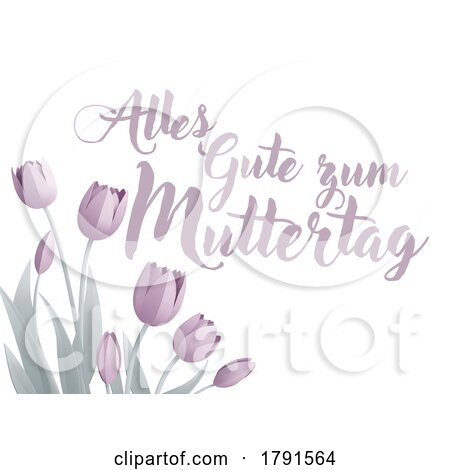 Mothers Day German Alles Gute Zum Muttertag Design by AtStockIllustration