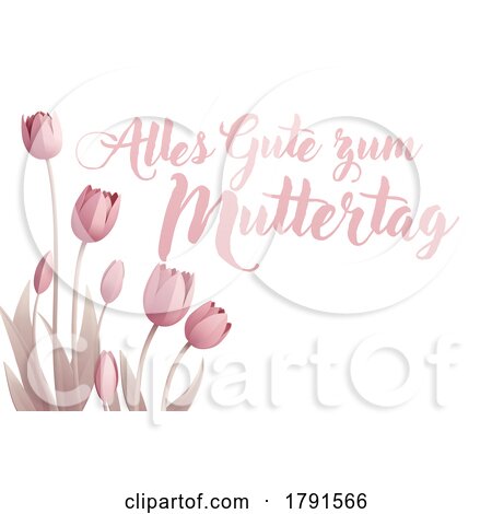 Mothers Day German Alles Gute Zum Muttertag Design by AtStockIllustration