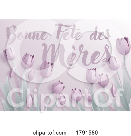 Mothers Day French Bonne Fete Des Meres Design by AtStockIllustration