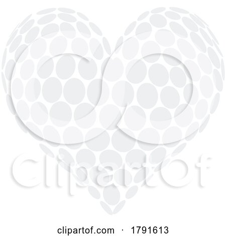 Golf Ball Heart Shape Concept by AtStockIllustration