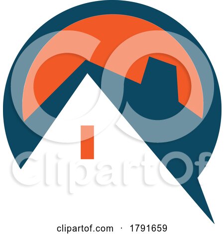 Blue and Orange House Logo by Domenico Condello