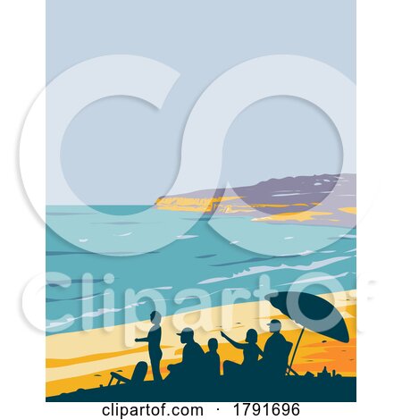 Cavendish Beach on Prince Edward Island National Park Canada WPA Poster Art by patrimonio