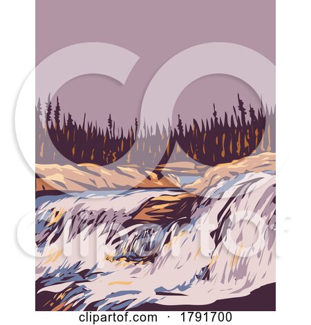 Thaidene Nene National Park Reserve in the Northwest Territories Canada WPA Poster Art by patrimonio
