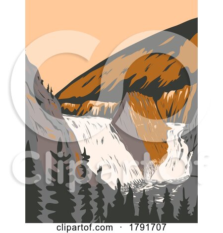 Nahanni National Park Reserve in Northwest Territories Canada WPA Poster Art by patrimonio