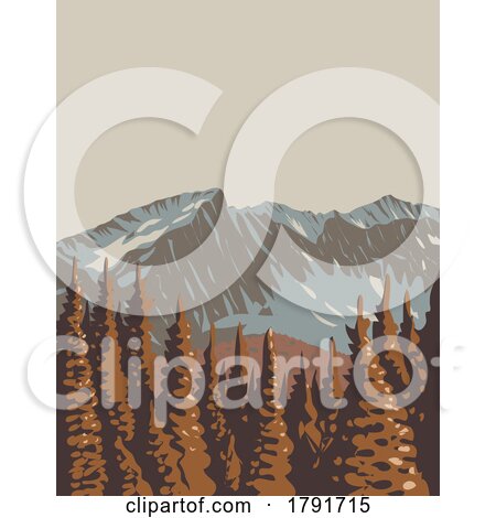 Mount Revelstoke National Park in British Columbia Canada WPA Poster Art by patrimonio