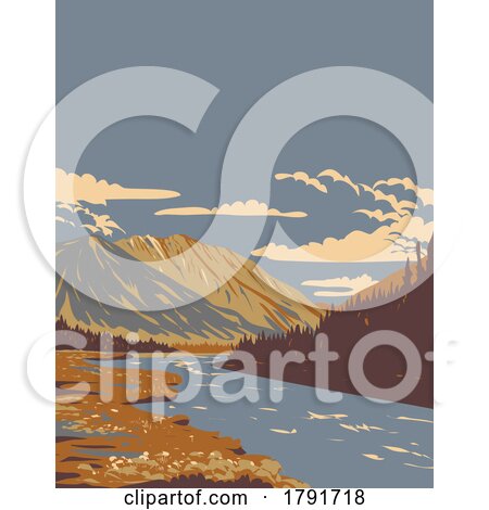 Quill Creek in Kluane National Park and Reserve Yukon Canada WPA Poster Art by patrimonio