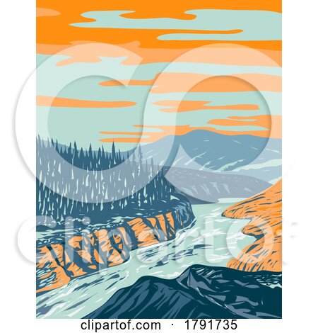 Ivvavik National Park or Northern Yukon National Park in Canada WPA Poster Art by patrimonio