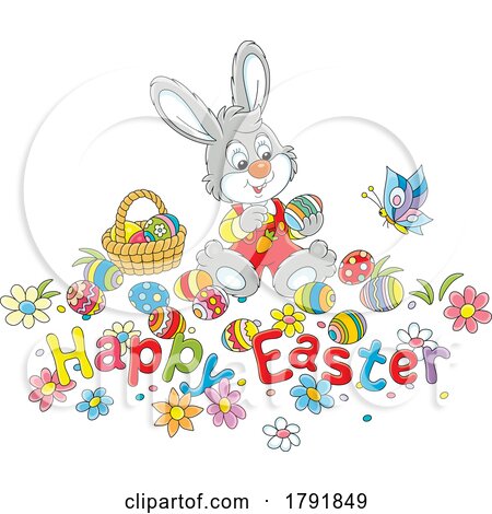 Cartoon Easter Rabbit by Alex Bannykh