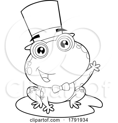 Cartoon Black and White Frog Groom by Hit Toon