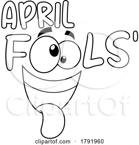 Cartoon Black and White April Fools Design by Hit Toon