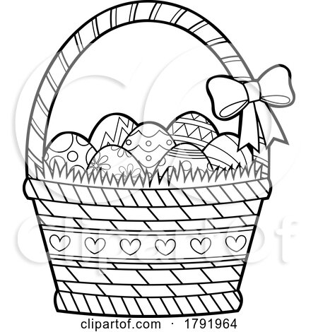 Easter Basket with Eggs by Hit Toon