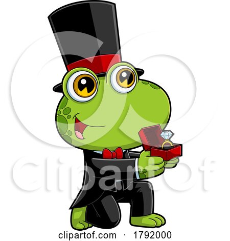Cartoon Frog Proposing by Hit Toon
