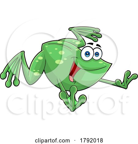 Cartoon Frog Leaping by Hit Toon