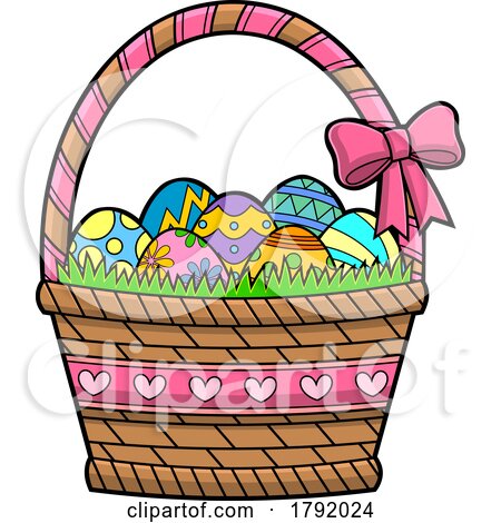 Easter Basket with Eggs by Hit Toon