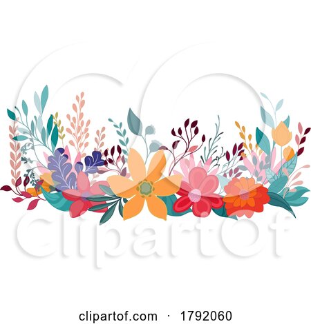 Wild Flower Floral Flowers Abstract Pattern Design by AtStockIllustration