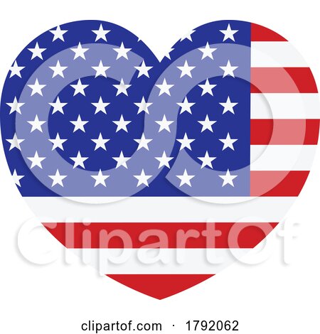 American America Flag Heart Concept by AtStockIllustration